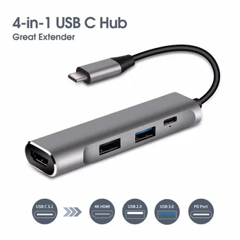 BINFUL USB Tipo C 3.1 4K USB Adaptador Multiporta Dock HDMI / 3.0 / 2.0 / 60W frete grátis