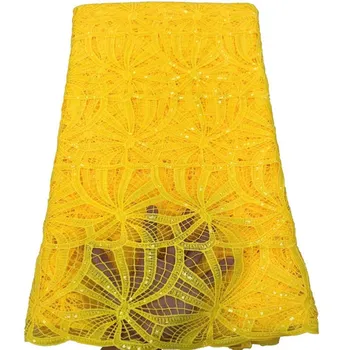 bordado francês lantejoulas laço nigeriano tecido tule 5 m/pcs africana net laços de tule, tecidos para as mulheres do partido TS9471