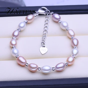 Branco rosa roxo multi pulseira de pérolas de moda tubo pulseira de pérola ajustável pulseira para as mulheres parte criativa de presente da promoção 0