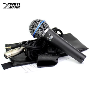 BT58A Profissional Cardióide Vocal Mic Dinâmico de Mão de Karaoke Microfone de 3,5 mm Jack Mike Para Beta58A BETA 58A 58 UM Cantor Cantar
