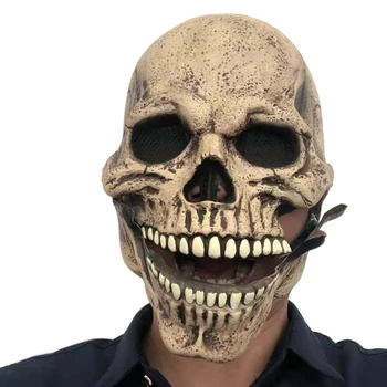 Cabeça Cheia Máscara De Caveira Esqueleto Capacete Máscaras De Fantasia De Halloween Horror Cosplay Adereços Festa De Máscaras De Suprimentos 0