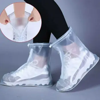 Calçados impermeáveis Protetor Unisex Botas de Cobre Zíper de Chuva, Sapatos de Cobre antiderrapante Engrossar Chuva de Calçados Acessórios Botas à prova de Poeira 0