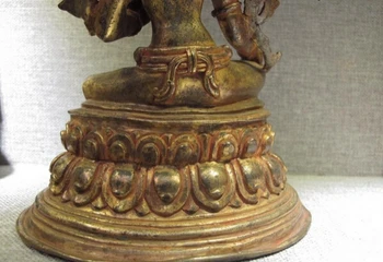 canção voge gem S1519 Tibete templo roxo Bronze, Cobre, Dourada, Verde TaRa Kwan-Yin GuanYin Estátua de Buda 5