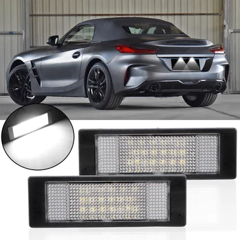 Carro da Fonte de Luz de 24 LEDs Tronco Lâmpada para BMW E81 E87 E63 E64 E89 Z4 F20 F21 Carro LED Número de Licença Placa de Luz 2pcs/monte 0