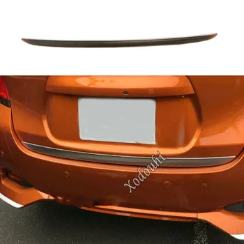 Carro de Aço Inoxidável Traseira Porta Traseira de Licença Traseira, pára-choques Moldura de Placa de Guarnição Lâmpada Tronco 1Pcs Para o Nissan NOTE 2017 2018 2019 2020 0