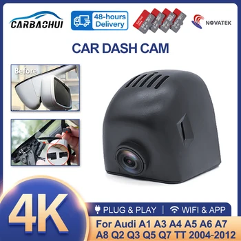 Carro DVR 4K UHD Plug and Play Traço Cam Wifi da Câmera, Gravador de Vídeo Para o Audi A1 A3 A4 A5 A6 A7 A8 Q2 Q3 Q4 Q5 Q8 Q7 TT 2004-2012