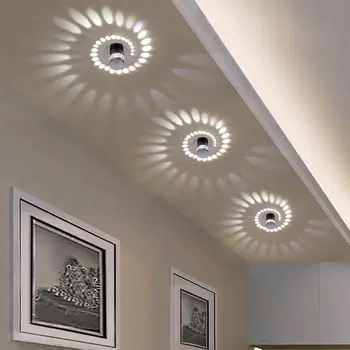Colorido Ajustável Espiral LED Teto da nave de Luz Moderno da Personalidade Sala de estar, Restaurante, Bar, KTV Atmosfera Luzes de Teto 3