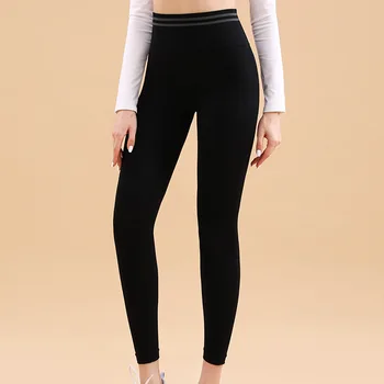 Contraste de Pêssego Hip Calças de Yoga para Mulheres Apertado Esportes Cintura Alta Calças de Fitness 4