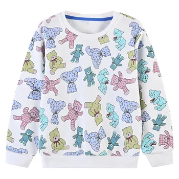 Crianças Menina Roupas de Outono Sweatershirt de Manga comprida Cartoon Camisola Crianças Designer de Malha, Camisolas de Algodão em torno do Pescoço Shir 0
