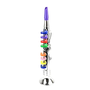 Crianças Saxofone, Clarinete Filho Dom Saxofone Brinquedos Musicais Simulação De Instrumento Com 8 Teclas Coloridas