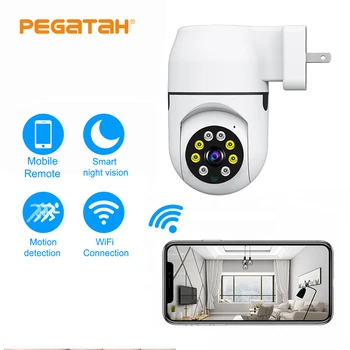 Câmera do IP de 1080P Mini Interior do CCTV Câmeras de Segurança AI de Rastreamento bidirecional de Áudio de Dupla fonte de luz Câmera de Vigilância