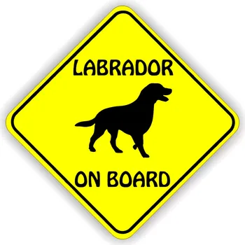 Dawasaru Decalque de Labrador a Bordo Adesivo de Carro Impermeável Auto Decorações no pára-choques Traseiro, Janela,15*15cm