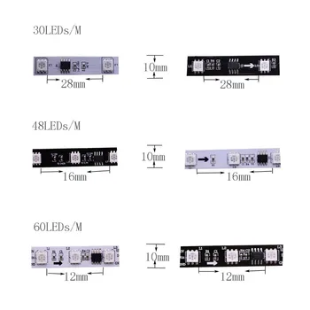 DC12V 5M WS2811 LED pixel faixa de luz da cor Completa do Rgb 5050 Led faixa de fita flexível Endereçável Digital LED fita 1 Ic de Controle 3 2