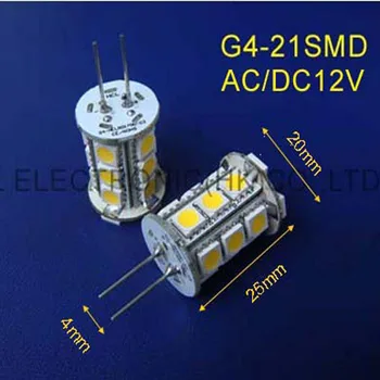 De alta qualidade AC/DC12V G4 led Cristal luzes LED G4 do bulbo G4 12V lâmpada GU4 Downlights LED G4, Luz de Led frete grátis 8pcs/monte
