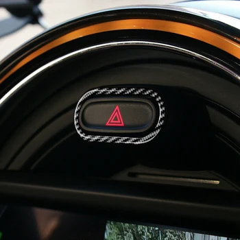 De Fibra de carbono, Interior de Luz de Advertência Interruptor de Tempo de Capa para MINI Cooper F55 F56 Compatriota F60 2