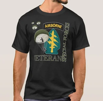 E.U. Forças Especiais do Exército Aerotransportado Veterano Boina Verde Veterano T-Shirt. Verão do Algodão de Manga Curta-O-Pescoço Mens T-Shirt Nova S-3XL