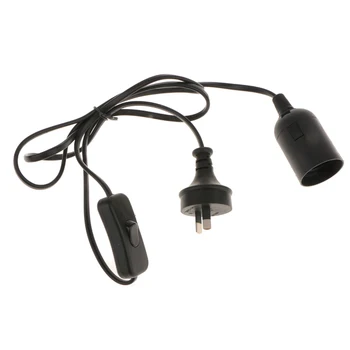E27 Suspensão Pingente de Luz do Bulbo de Lâmpada Soquete do Cabo de AU Adaptador de tomada com Interruptor