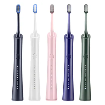 Elétrica ultra Escova de Dente de Carregamento USB Elec Teethbrush Recarregável Cabeça da Escova, Escovas de Bicos para Homens Adultos 0