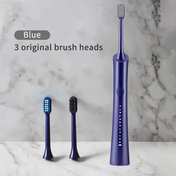 Elétrica ultra Escova de Dente de Carregamento USB Elec Teethbrush Recarregável Cabeça da Escova, Escovas de Bicos para Homens Adultos 4