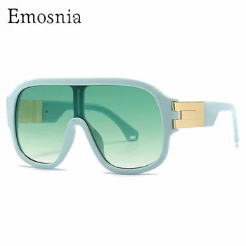 Emosnia 2022 Vintage Gradiente de Óculos de sol das Mulheres dos Homens de Moda Oversized Óculos de Sol com Um Pedaço de Esportes ao ar livre Moda de Óculos UV400 0