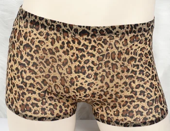 Entrega grátis dos novos homens de cueca sexy conforto biquini de estampa de leopardo casa de cueca