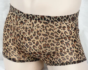 Entrega grátis dos novos homens de cueca sexy conforto biquini de estampa de leopardo casa de cueca 1