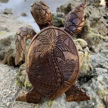 Escultura Turtleback para Tartaruga Forma Jardim Estátua Ornamento Criativo Pátio Escultura Decoração Jardinagem Decoração Exterior 4
