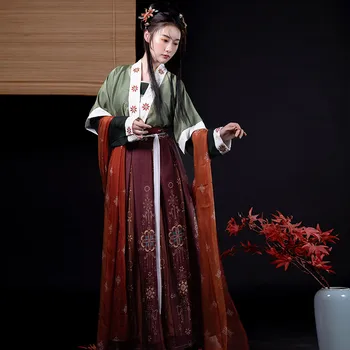Estilo chinês da Dinastia Song Cintura da Saia comprimento Antigo Traje de Menina Estudante de Fadas Elegante Cosplay de Casamento Hanfu Vestido para as Mulheres