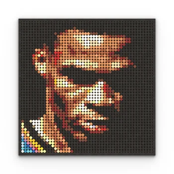 Estrela do Basquete da NBA James Curry Westbrook Antetokounmpo Blocos de Tijolo Pixel Art de Decoração DIY Brinquedos de Natal das Crianças Presentes de Aniversário