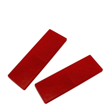 Etiqueta do carro Vermelho Ou Branco Adesivo Plástico Refletor Reflexivo Aviso Placa de Adesivos Sinal Para o Carro SUV Caminhão Moto Segurança 5