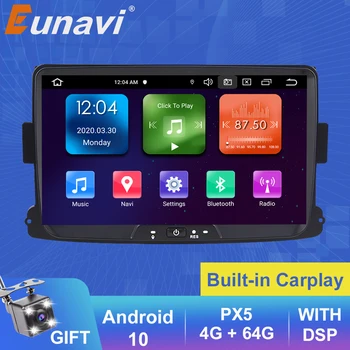 Eunavi 2 din Android auto-rádio Multimédia player Para o Dacia Sandero Duster Renault Captur Lada Xray 2 Logan 2 de Navegação GPS Auto 0