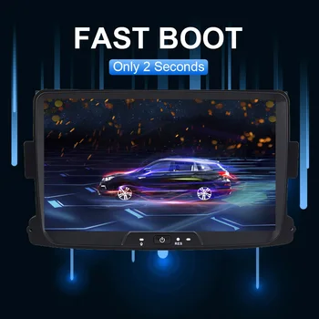 Eunavi 2 din Android auto-rádio Multimédia player Para o Dacia Sandero Duster Renault Captur Lada Xray 2 Logan 2 de Navegação GPS Auto 1