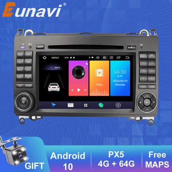 Eunavi 2 Din Android de 10 carros Multimédia Leitor de DVD, Rádio GPS Para automóvel Mercedes Benz B200 classe B W245 B170 W209 W169 Sprinter DSP
