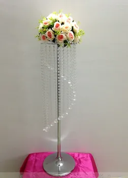 evento de casamento tabela centerpieces casamento decoração vaso de flor suporte de vela do artesanato em metal stand da passagem de casamento estrada de chumbo 0