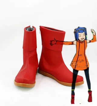Fairy Tail Levy Mcgarden Cosplay Botas Sapatos Botas Vermelhas Feitos