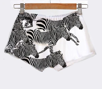 Feito Crie O Seu Próprio Design Zebra Efeito De Mulheres Sensuais Verão Quente Shorts