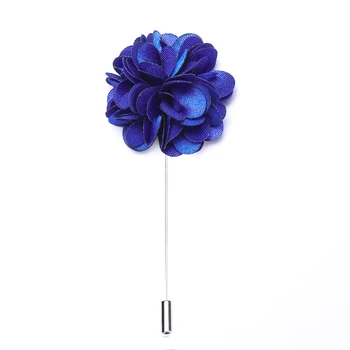 Feito à mão Paisley Floral Azul Royal Homens do Laço de Pescoço Clássico de 8 cm de Largura Tecido Jacquard de Seda, Gravata, Com Bolso Quadrado botão de Punho de Broche 5
