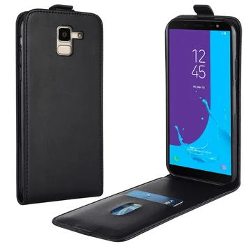 Flip de Luxo, capa de Couro para Samsung Galaxy No6 2018 J600 J600F SM-J600F 5.6