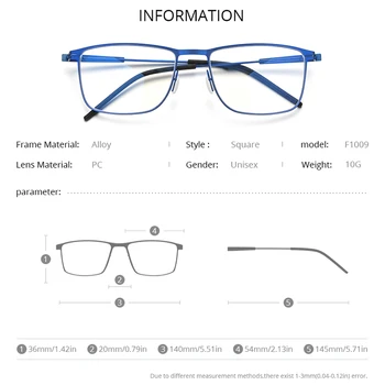 FONEX Liga de Óculos Homens Praça Miopia Prescrição Armações de Óculos de 2020 Novo Metal Cheio coreano Mola Óculos F1009 3