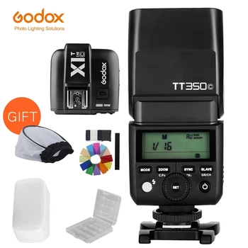 GODOX TT350C Mini Flash TTL HSS Trasmettitore senza fili 2,4 G con X1T-C Disparador de Flash sem fio por Canon 5D Mark III 80D 7D 760D 0