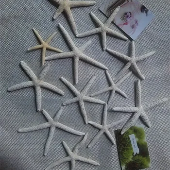 HappyKiss 20pcs 6-10cm Estrelas do mar Branco Real Branco Dedo peixes Estrelas Cortinas conter Grande para um casamento ou festa de assimetria 2