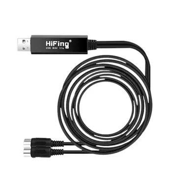 Hifing USB-MIDI OUT da Interface do Conversor/Adaptador DIN de 5 PINOS Cabo MIDI Para PC/ Laptop/ Mac 0