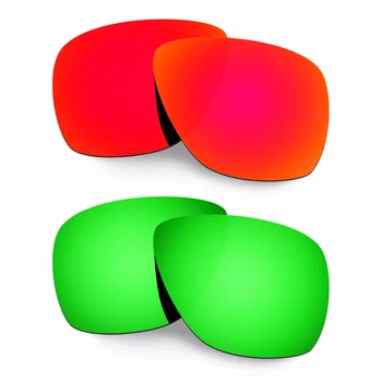 HKUCO Para a caixa de pão de Óculos de sol Polarizados de Substituição de Lentes Polarizadas - Vermelho/Verde 2 Pares