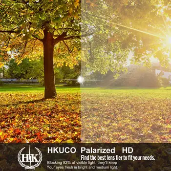 HKUCO Para a caixa de pão de Óculos de sol Polarizados de Substituição de Lentes Polarizadas - Vermelho/Verde 2 Pares 4