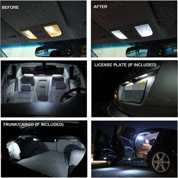 Interior de Carro luzes led Para Nissan primera viajante wp11 lâmpadas para carros de placas de Licença de Luz 8pc 2