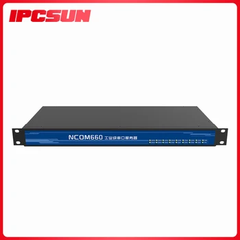 IPCSUN Servidor Série, de 16 portas Industriais RS232/485 para Ethernet NCOM660