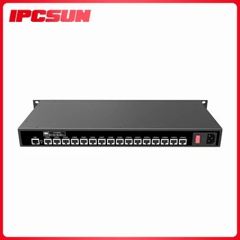 IPCSUN Servidor Série, de 16 portas Industriais RS232/485 para Ethernet NCOM660 1