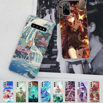 Jogos de aventura Genshin Impacto Telefone Case para Samsung S21 A10 para Redmi Nota 7 9 para Huawei P30Pro Honra 8X 10i tampa