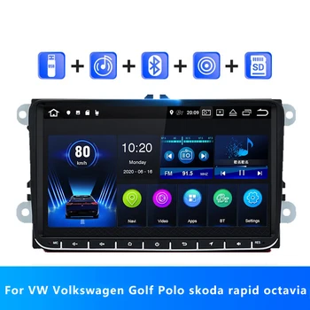 JOYINCAR 2Din Android de 10 carros de Rádio Bluetooth 9 polegadas 2GB+32GB Autoradio de Navegação GPS WIFI Multimedia Player Para VW/Skoda 0