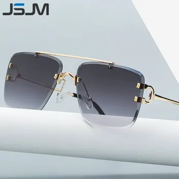 JSJM 2022 Nova forma original sem aro Estilo Picos de Rebites de Óculos de sol Vintage Mulheres Homens Design da Marca de Óculos de Sol Oculos De Sol